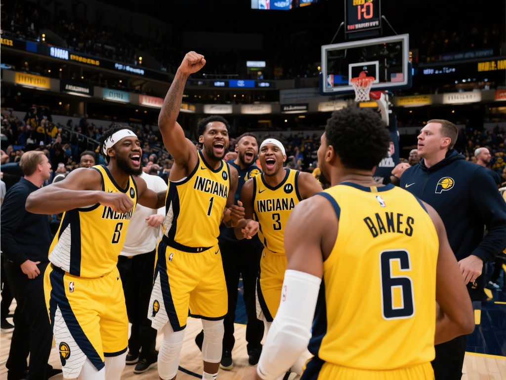 在NBA季后赛的激烈角逐中，印第安纳步行