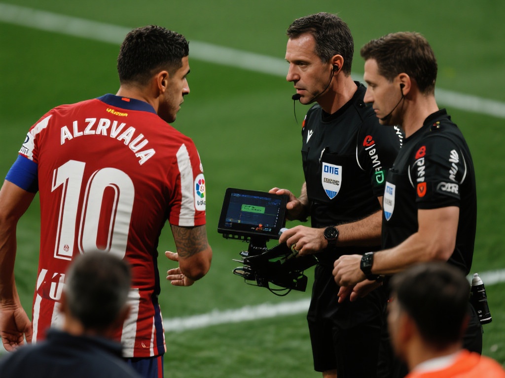 西蒙尼发布会质问记者:谁看到阿尔瓦雷斯两次触球了? 此外,裁判团队在高压环境下做出的决定,往